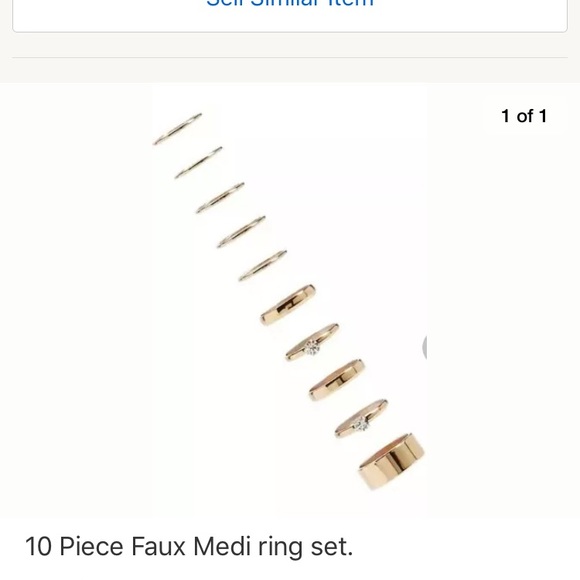 10 Piece Faux Medi ring set. - Picture 1 of 1